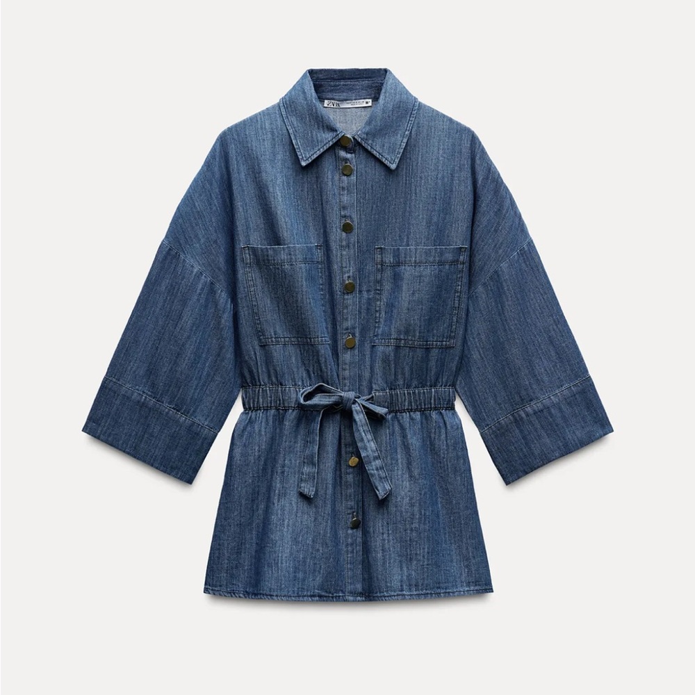 Zara Blue Denim Jacket(S) and Pants(6) - Picture 2 of 3